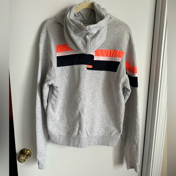 Adidas Gray and Red Sweater with Sporty Diagonal Stripes - Picture 2 of 6